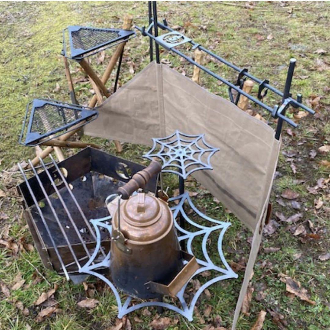 【未使用】 焚き火パラレールハンガー ＆ ケース（ブラック） SomAbito