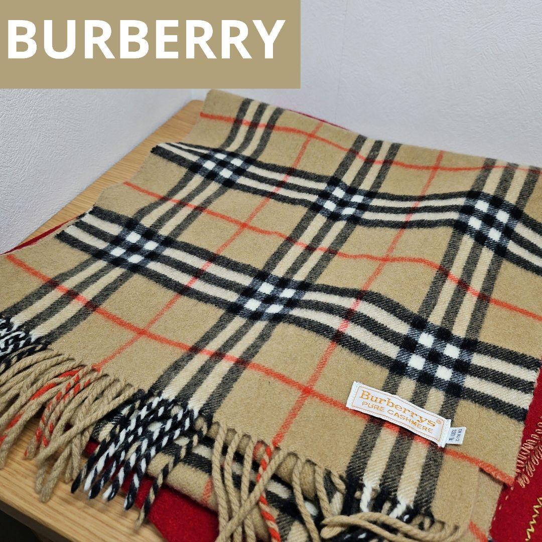 BURBERRY バーバリー マフラー ピュアカシミヤ100% ノバチェック