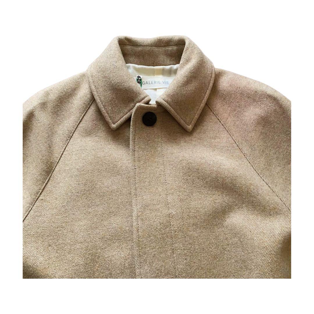 GALERIE VIE ギャルリーヴィー　ウールコットンツイードバルカラーコート