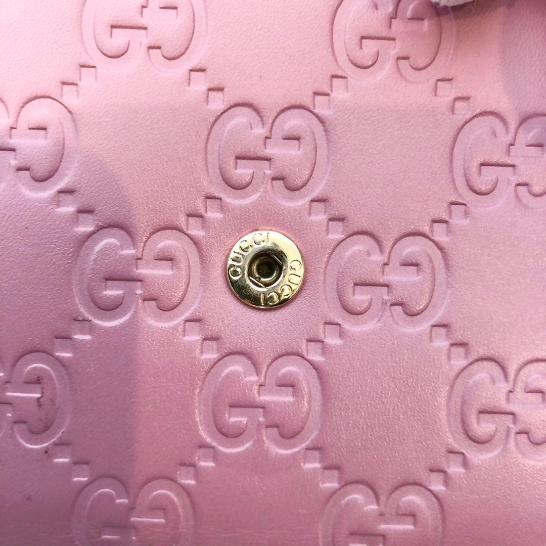 【良品】GUCCI 二つ折り財布 グッチシマ インターロッキング