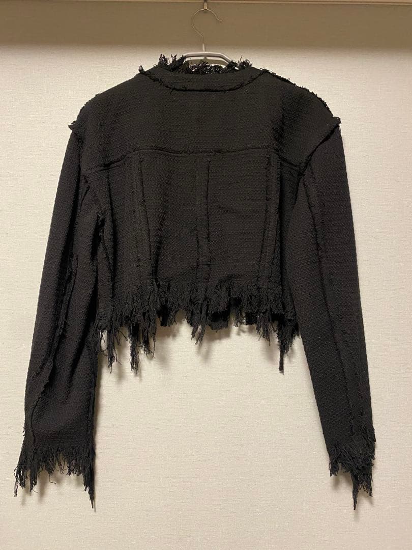 MAISON SPECIAL ツイードノーカラージャケット FREE SIZE