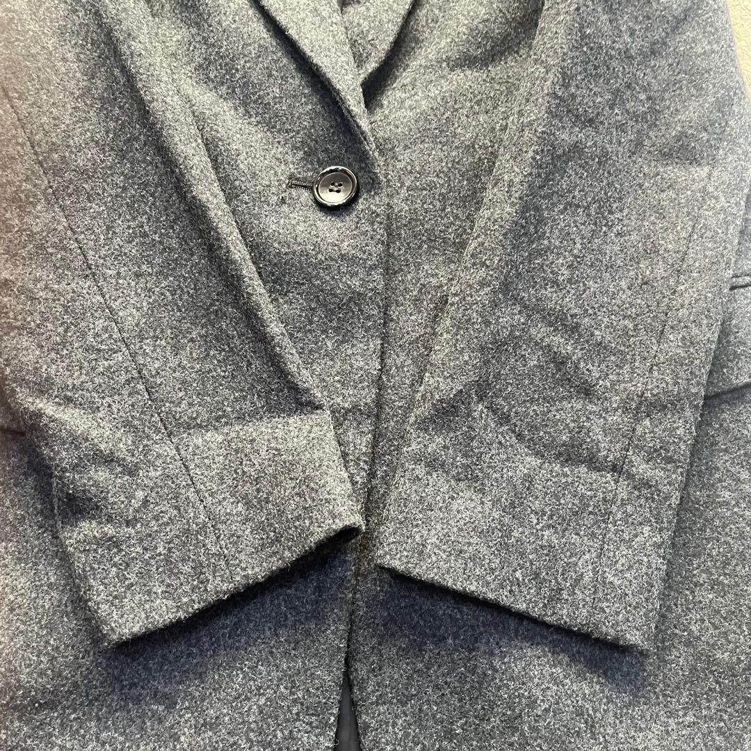 極美品✨セオリーリュクス ラムウールメルトンコート グレー 40 L 雑誌掲載