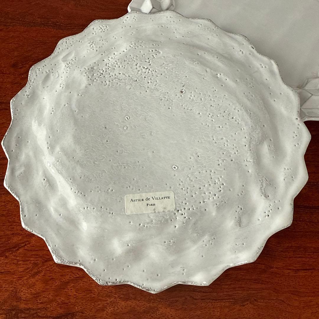 Astier de Villatte ホワイト円形皿　2枚セット