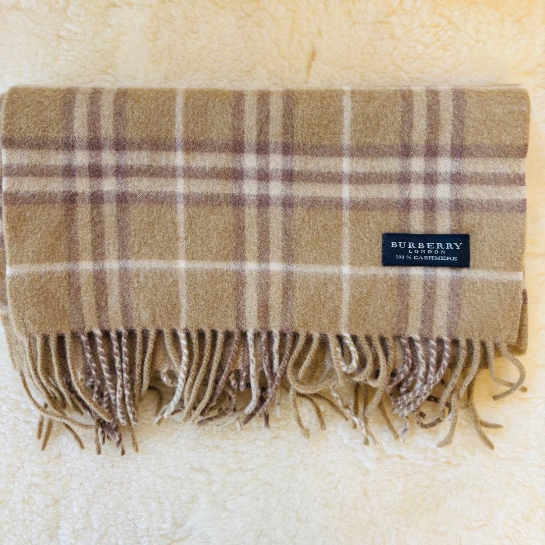 BURBERRY カシミヤマフラー チェック ユニセックス