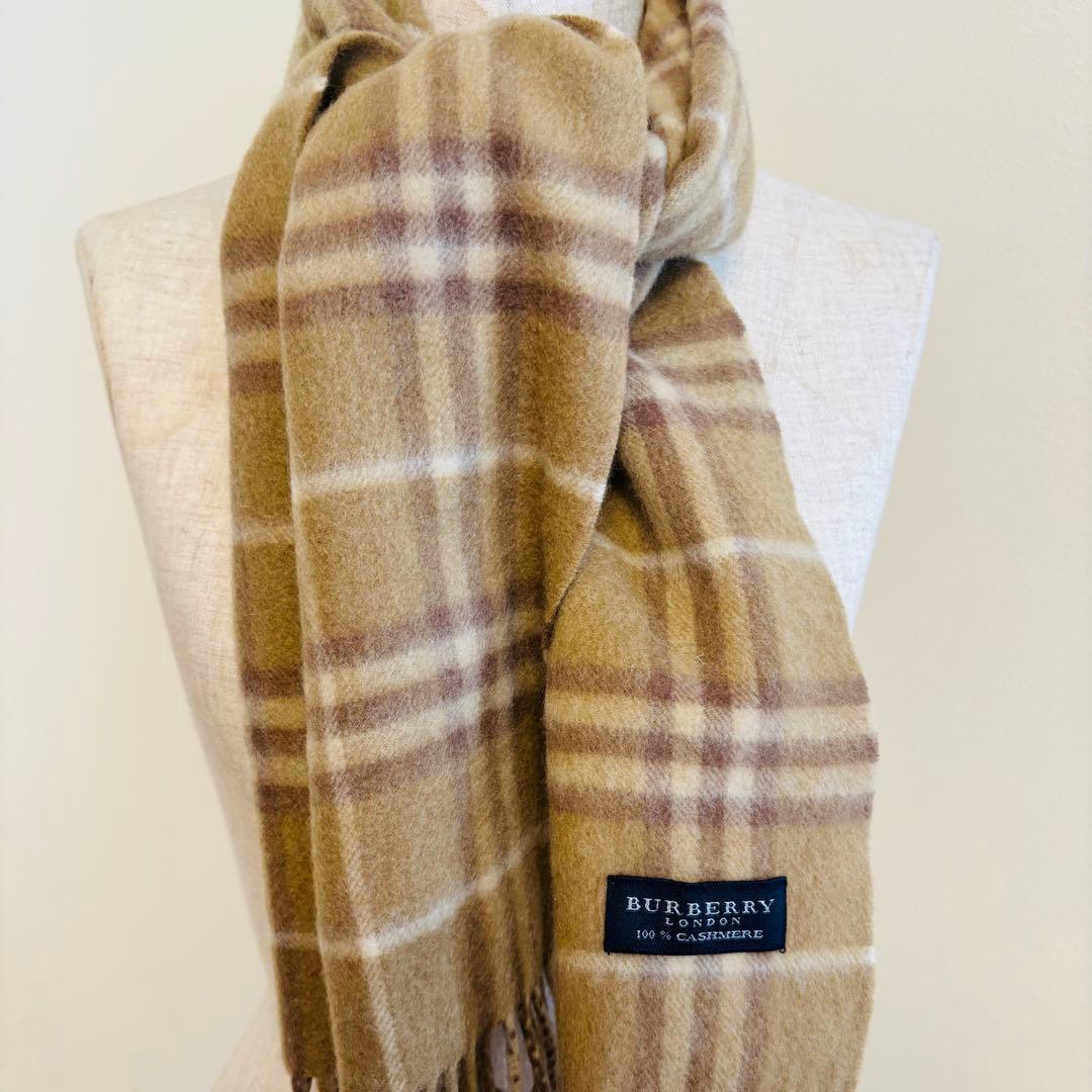 BURBERRY カシミヤマフラー チェック ユニセックス