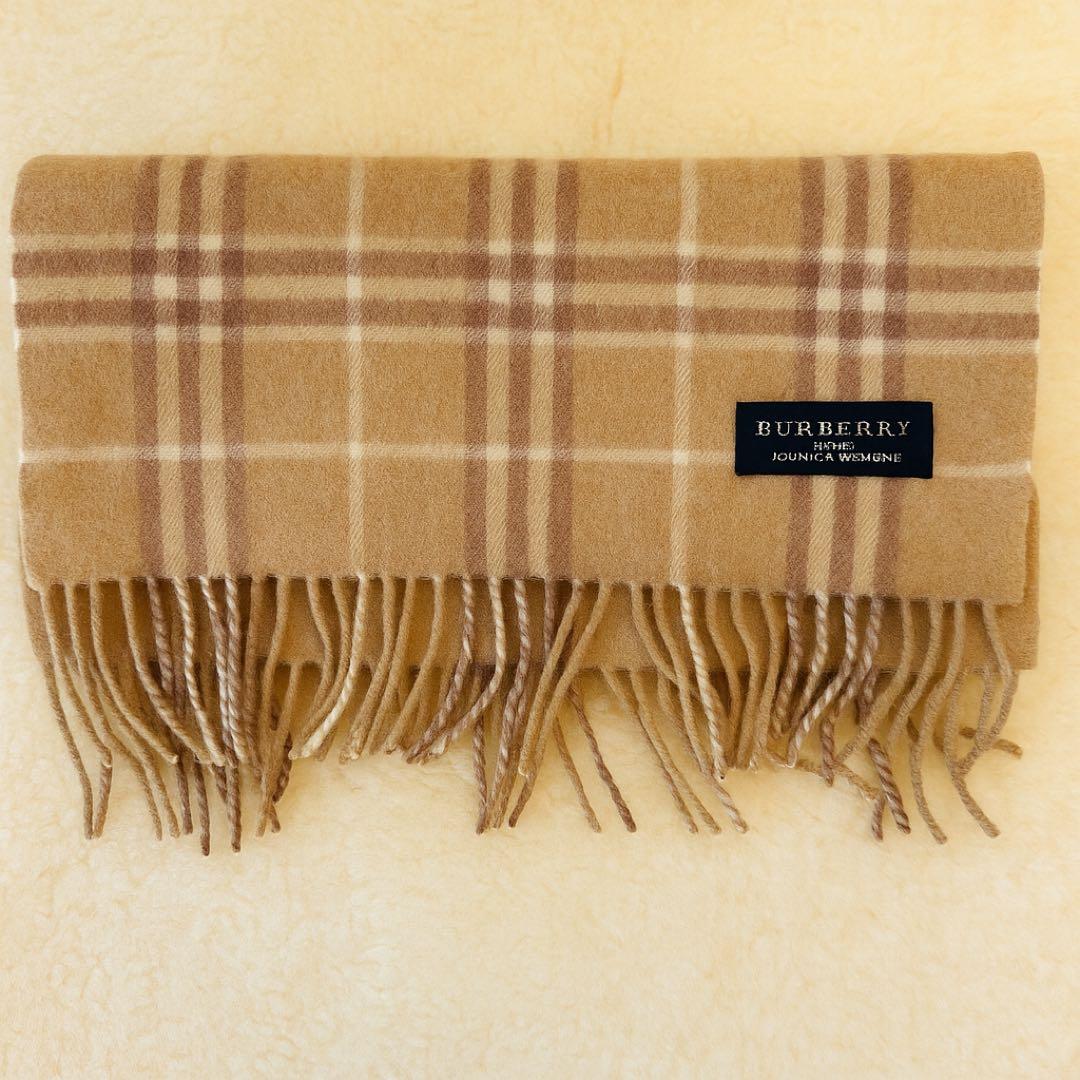 BURBERRY カシミヤマフラー チェック ユニセックス