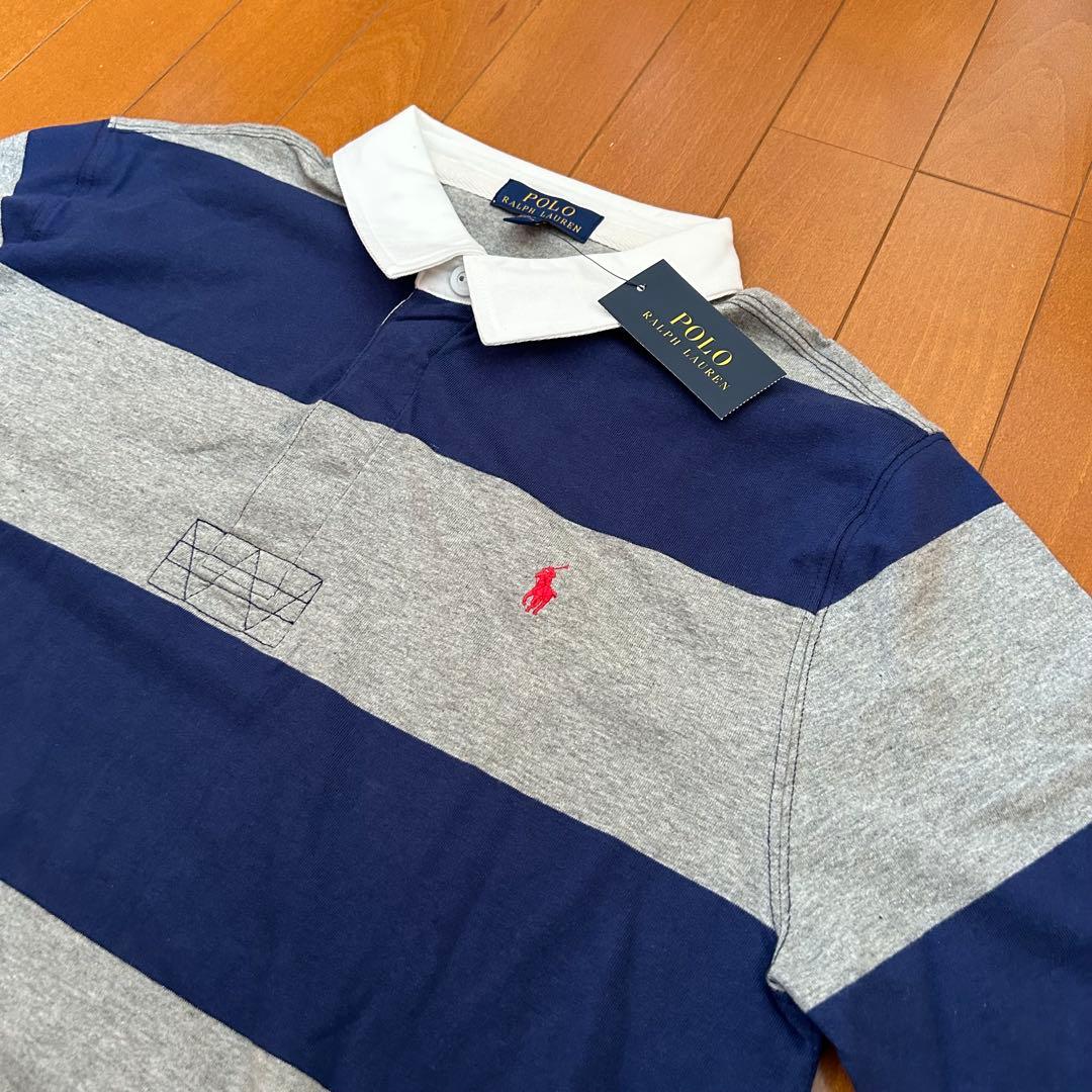 新品 90s POLO Ralph Lauren ラガーシャツ 太ボーダー