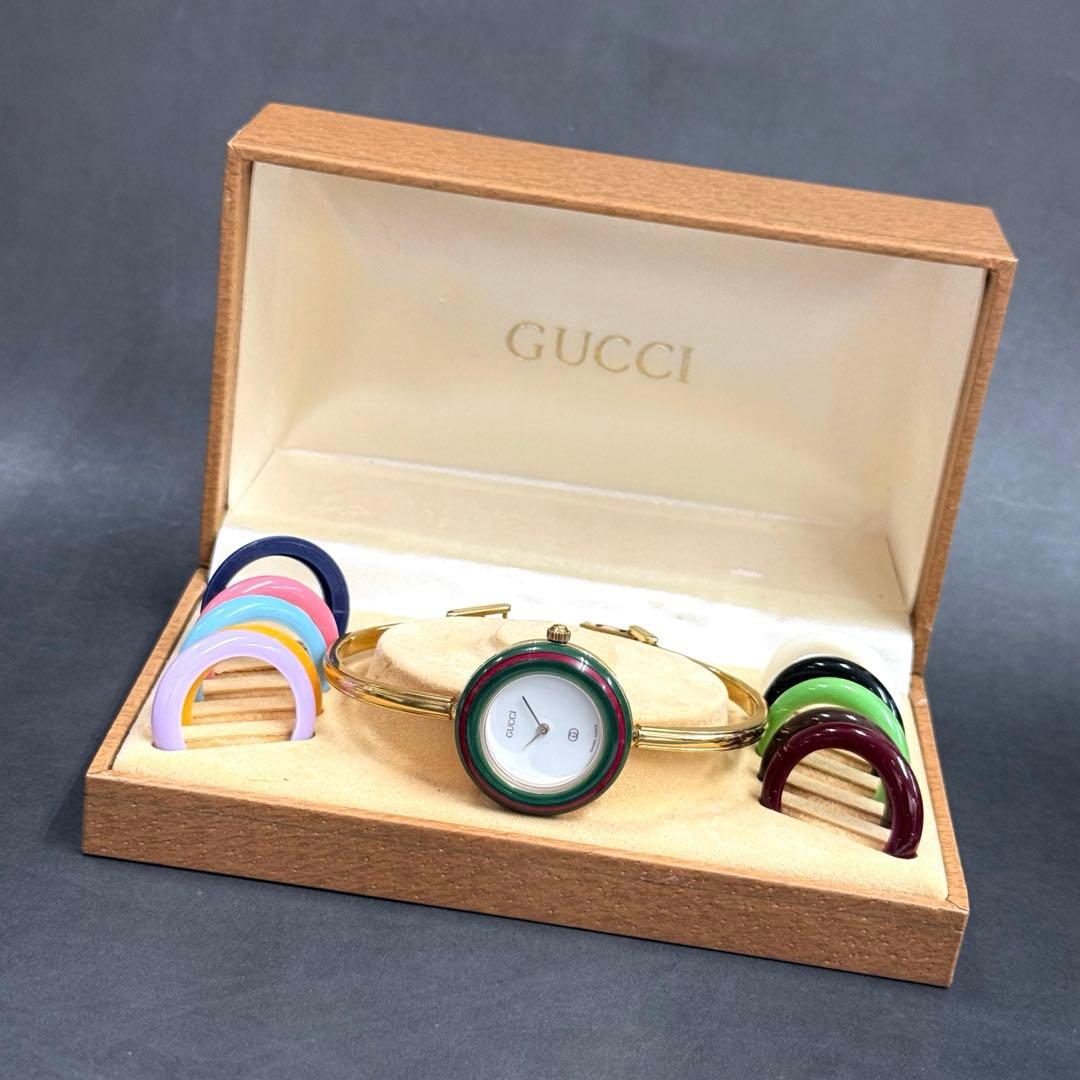 【⭐️極美品❣️稼動⭐️】GUCCI チェンジベゼル　1100-L 交換ベゼル10個