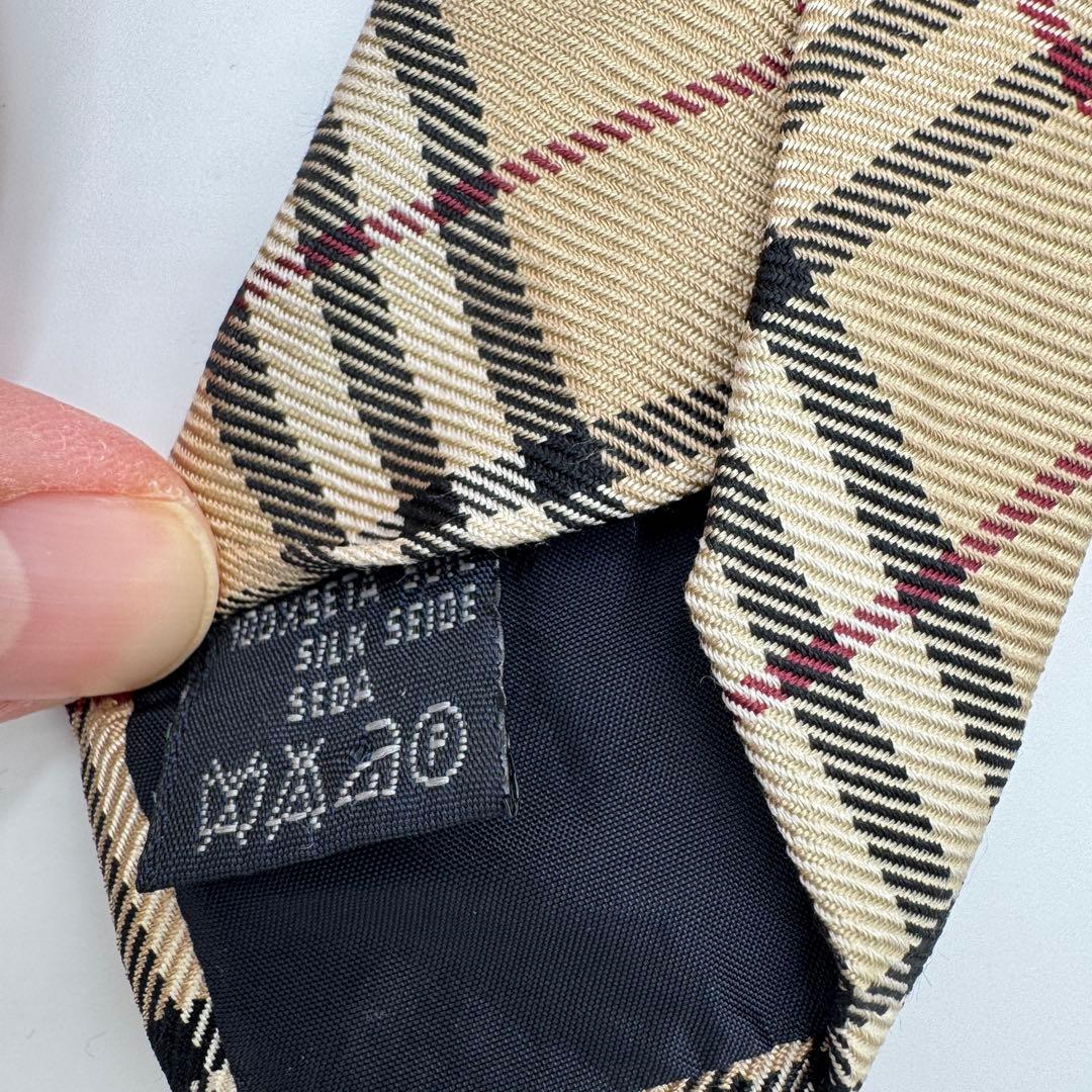 人気 バーバリー ネクタイ ノバチェック レギュラー ビジネス イタリア製 絹