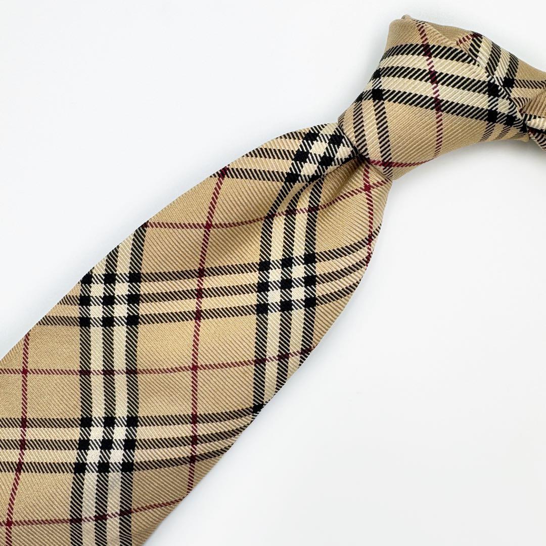 人気 バーバリー ネクタイ ノバチェック レギュラー ビジネス イタリア製 絹