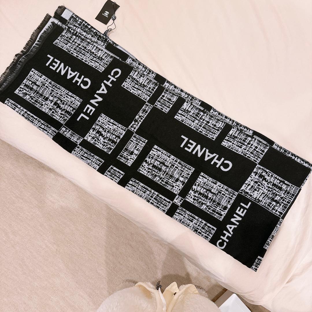 【箱なし】シャネル ノベルティ リバーシブル スカーフ マフラー