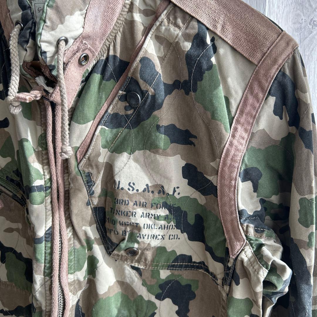 【新品、タグ付き】AVIREXイージーステンシルジャケット ミリタリーブルゾン