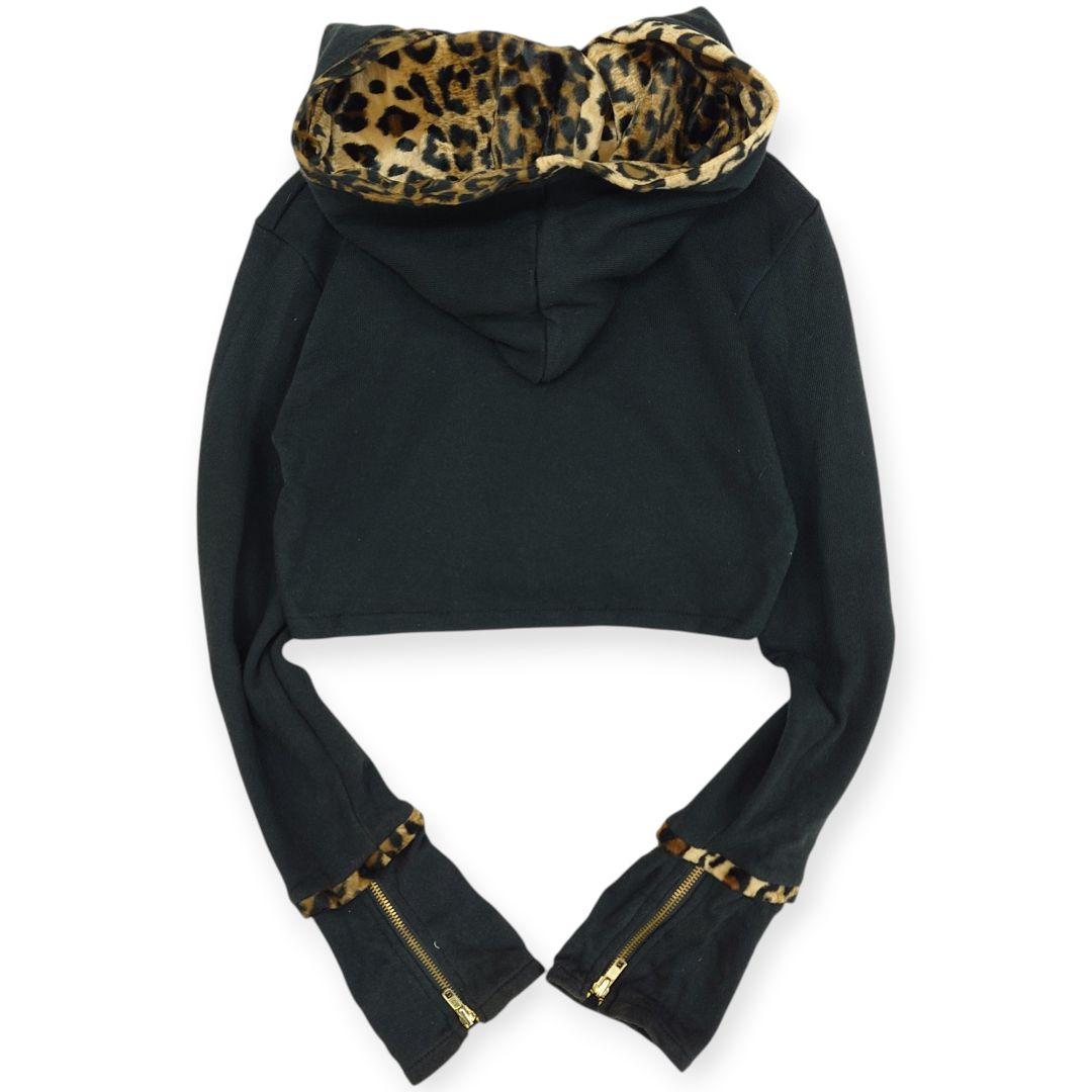 【新品】d.i.a. レオパード 豹柄 短丈 ショート丈 ジップパーカー Y2K