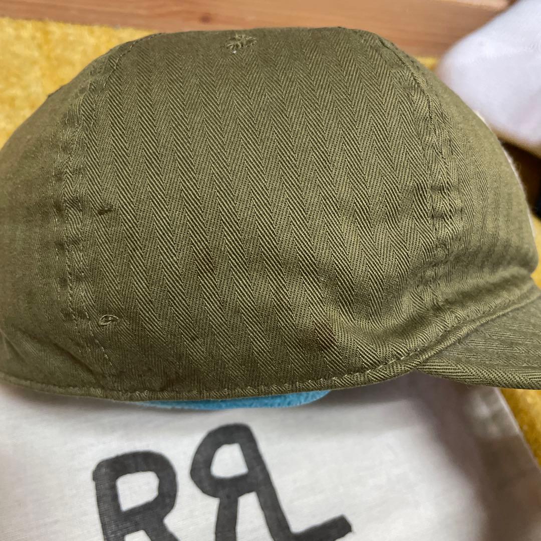 RRL オリーブ色エンブレムキャップ 58cm