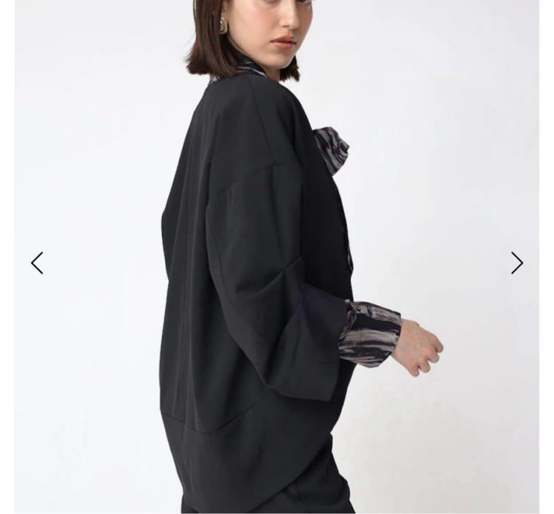 定価27000円◆新品タグ付き◆ヤマダヤ◆タックスリーブノーカラージャケット　黒