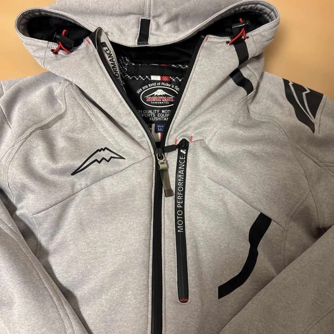 KUSHITANI フード付きジャケット LL グレー　ベクトルジャケット