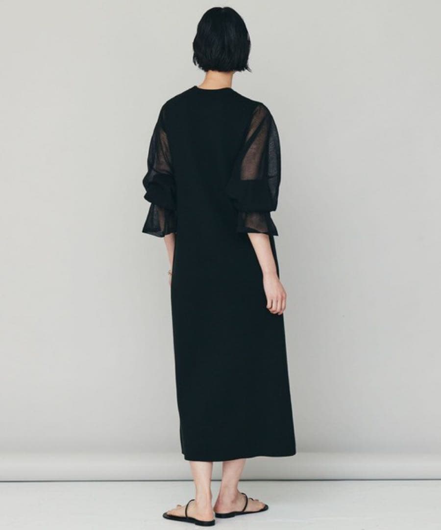 Curensology ランタンスリーブニットワンピース