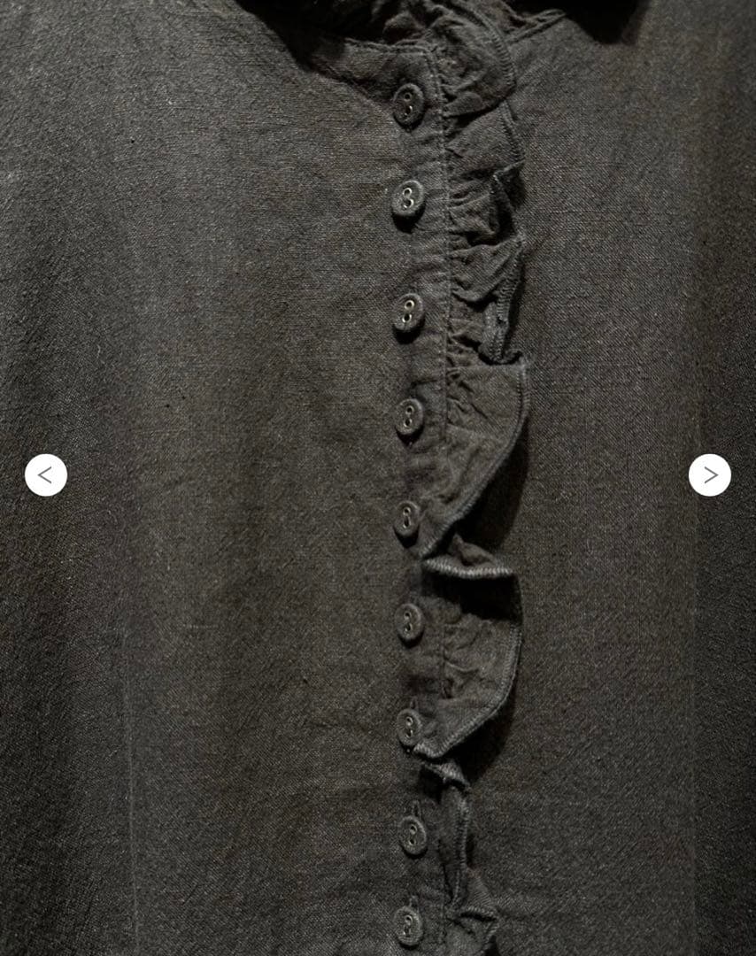 ミユキ様　Cross×Linenフリルワンピース サマンサモスモスM チャコール