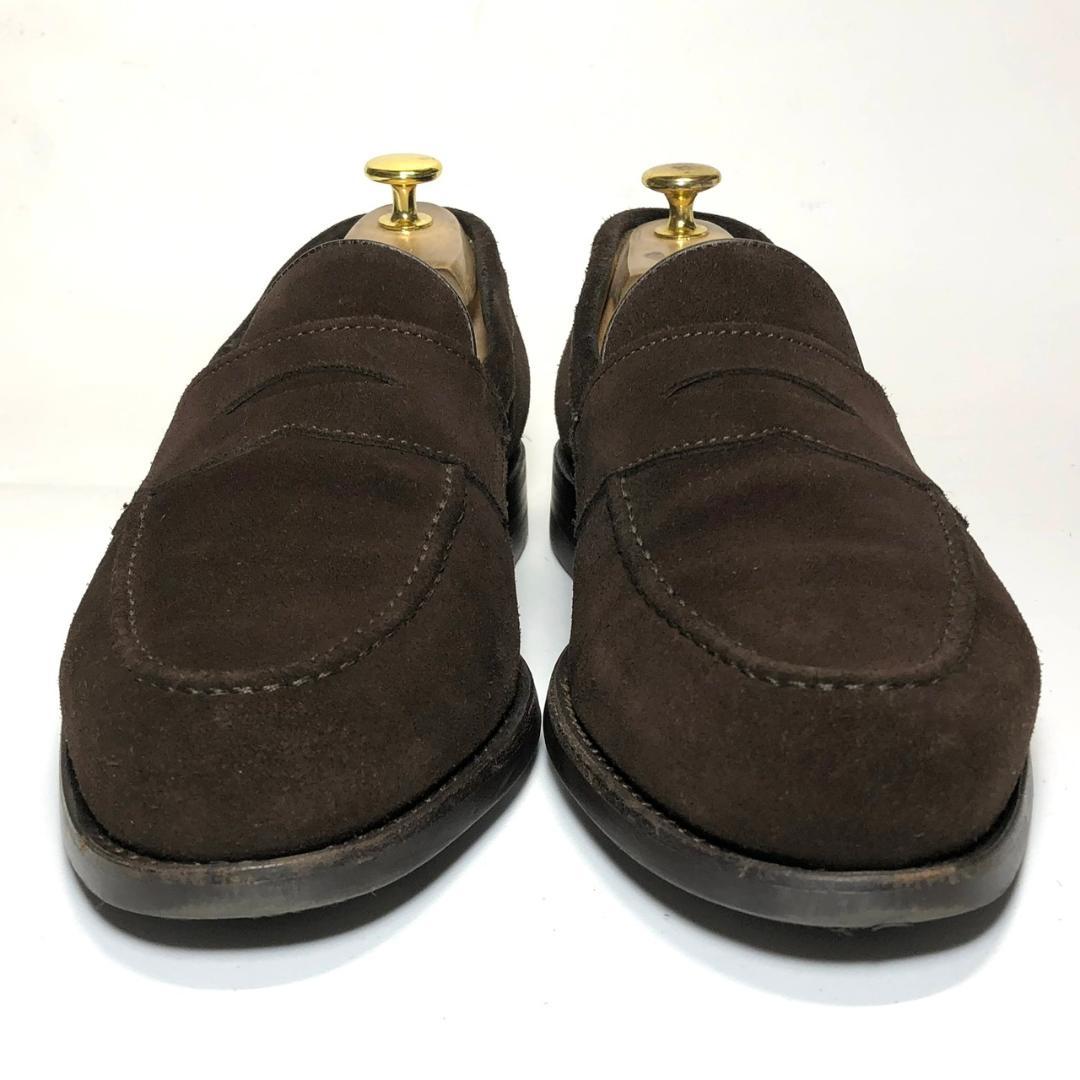 バーウィック Berwick 7.5 約27.5cm ローファー スエード 茶