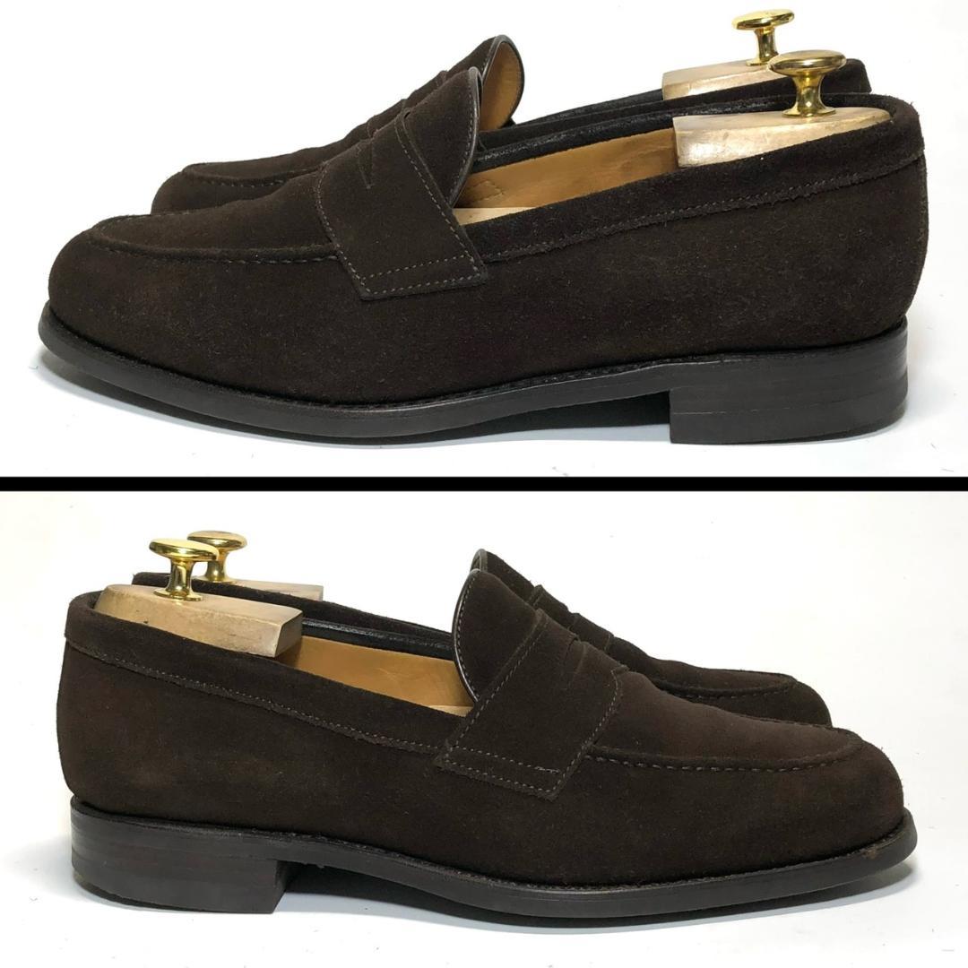 バーウィック Berwick 7.5 約27.5cm ローファー スエード 茶