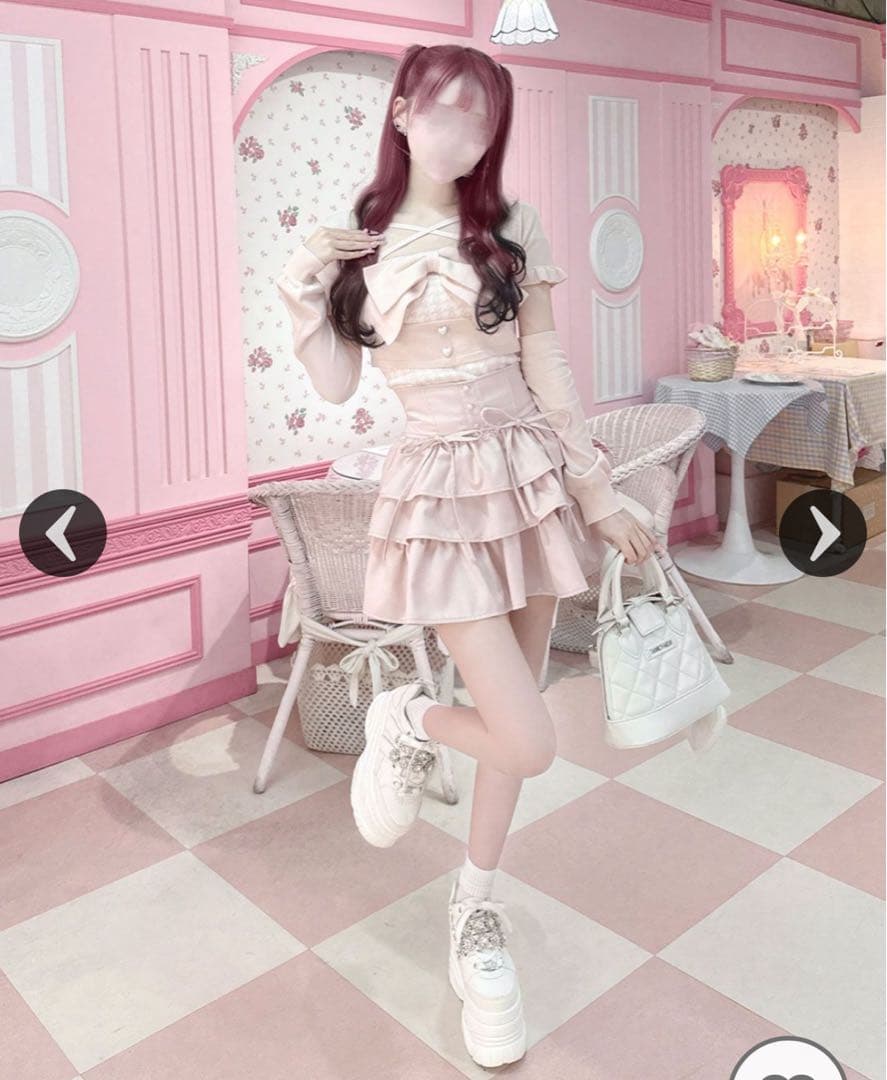 ミシェルマカロン　スカート　ピンク　xs