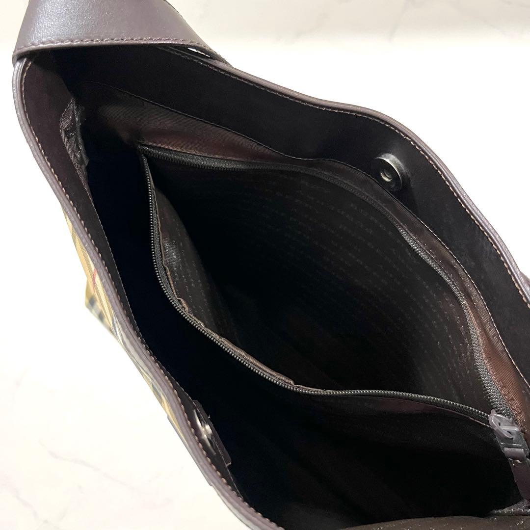 BURBERRY ノバチェック ワンショルダーバッグ トート PVC レザー