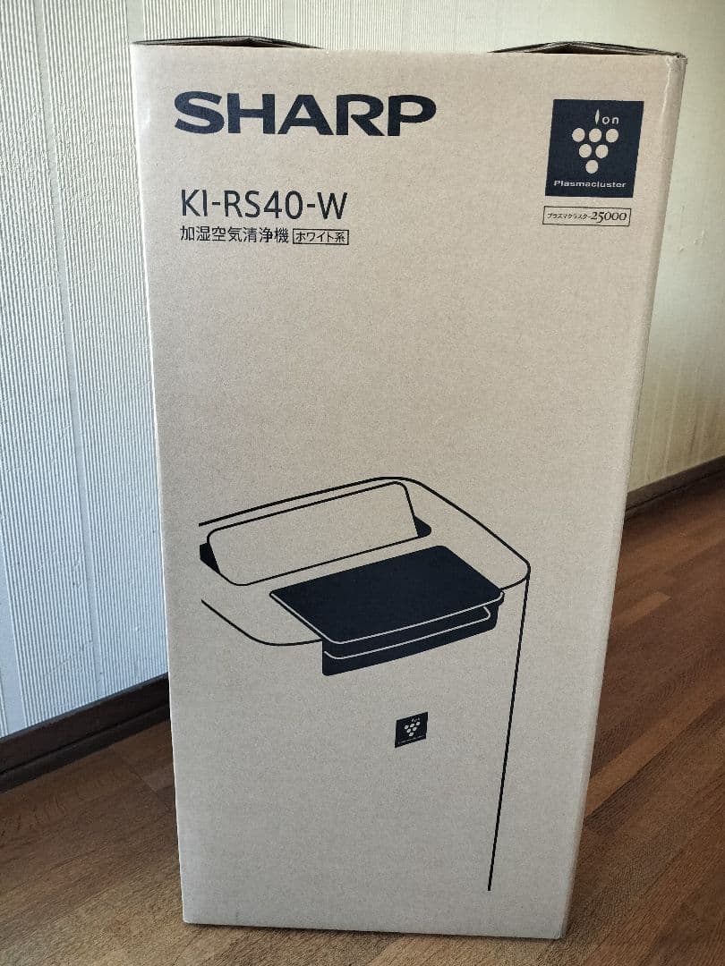 【新品未開封】加湿空気清浄機 KI-RS40-W プラズマクラスター25000