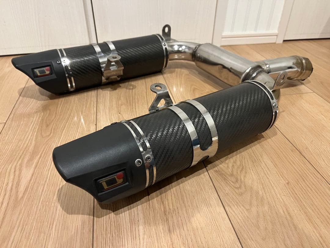 GSR400 デビルマフラー　カーボン　devil スリップオン