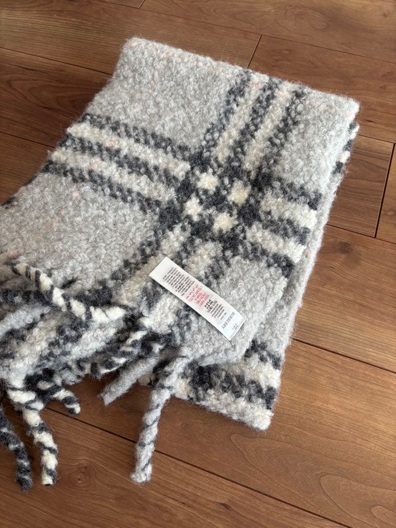 BURBERRY チェック柄マフラー 168x30cm