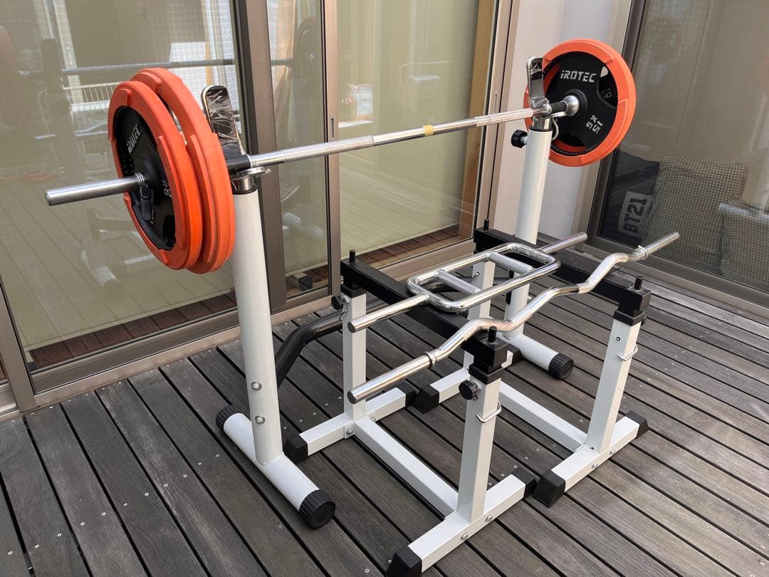 バーベルラック ホワイト オレンジ