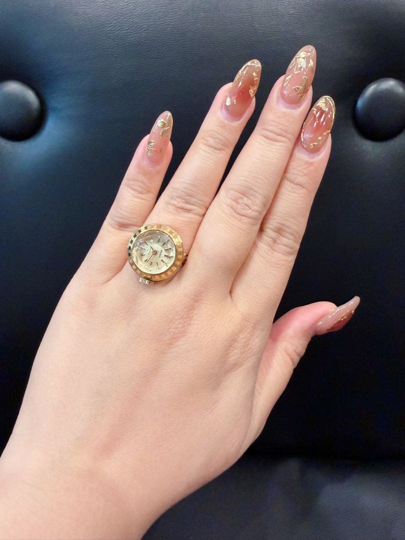 SEIKO アンティーク 手巻き式 ゴールド リングウォッチ