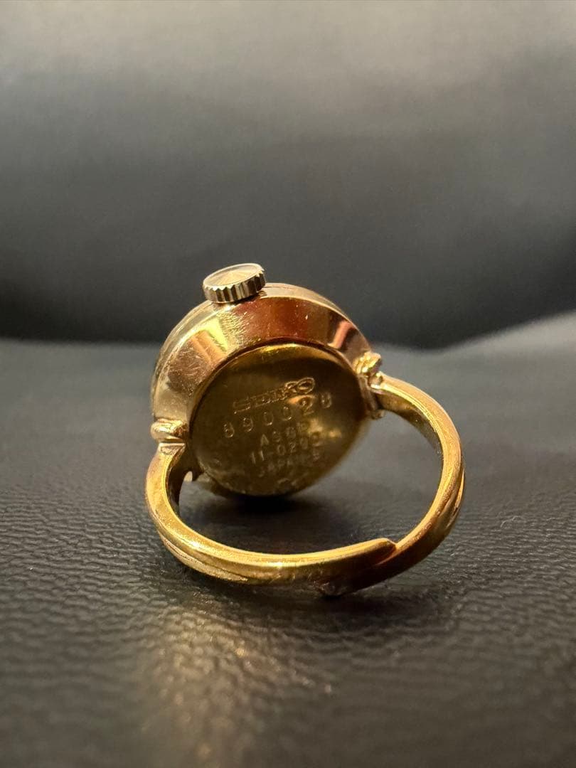 SEIKO アンティーク 手巻き式 ゴールド リングウォッチ
