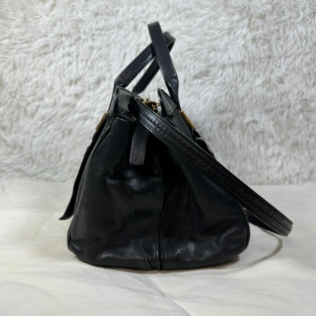 Chloe クロエ トート ショルダー バッグ 本革 ブラック 2way アリス