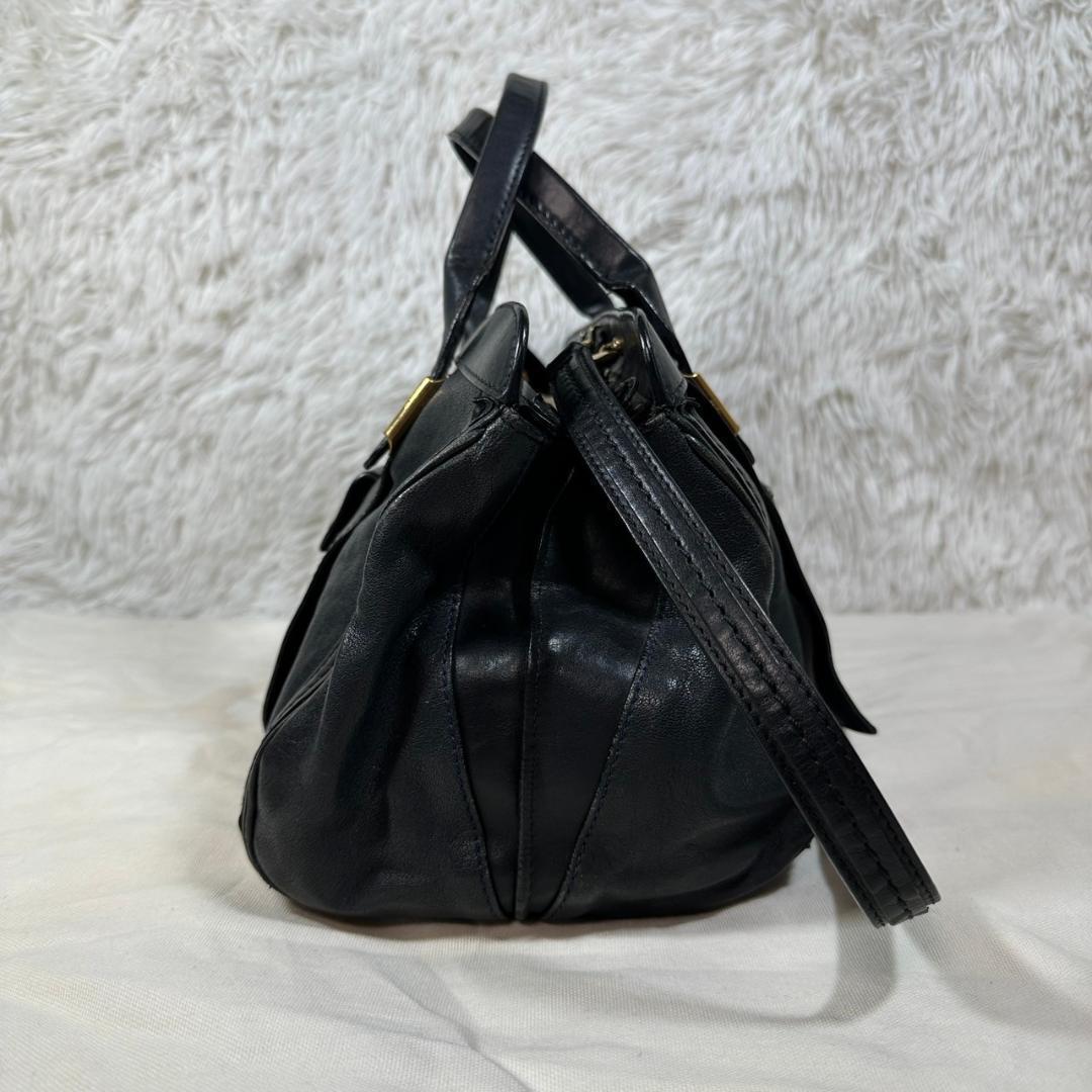 Chloe クロエ トート ショルダー バッグ 本革 ブラック 2way アリス