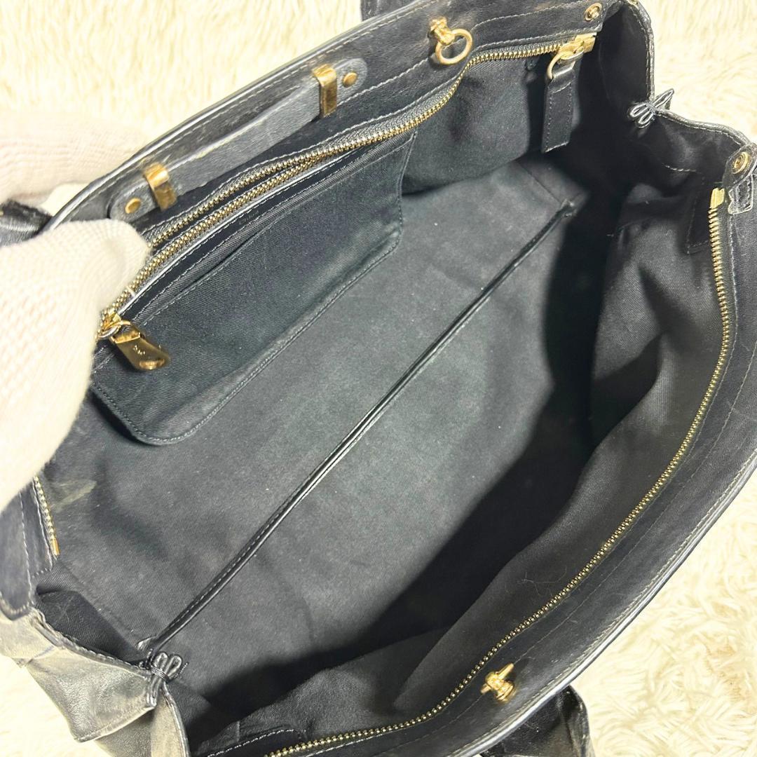 Chloe クロエ トート ショルダー バッグ 本革 ブラック 2way アリス