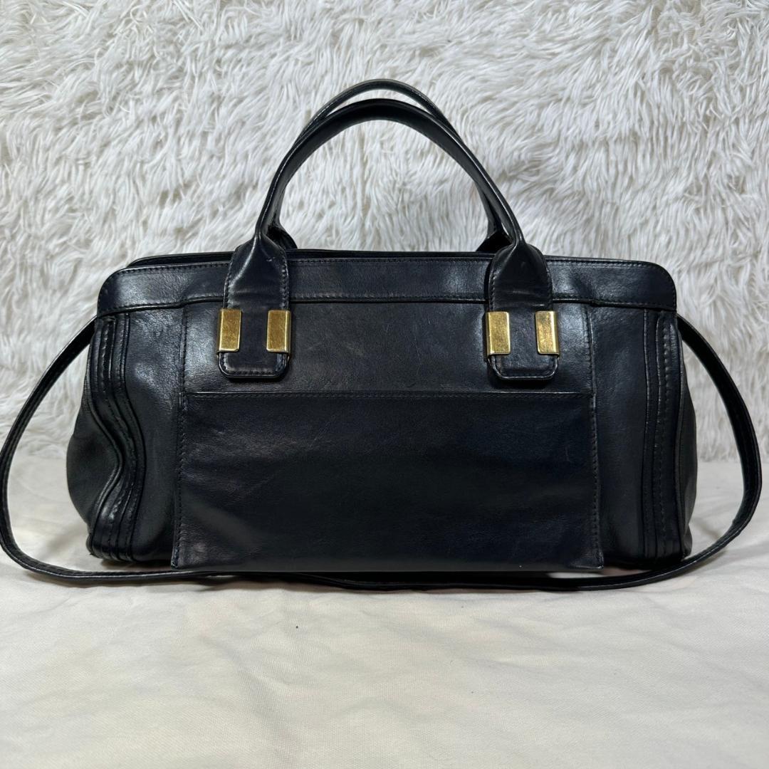 Chloe クロエ トート ショルダー バッグ 本革 ブラック 2way アリス