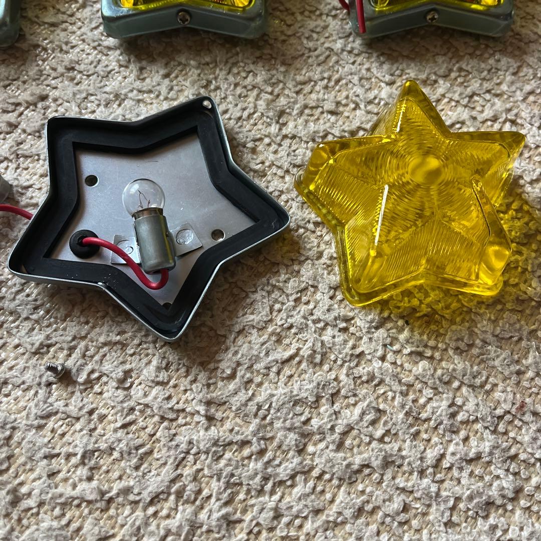 「超希少」「デコトラ」「レトロ」星型 イエロー マーカーランプ