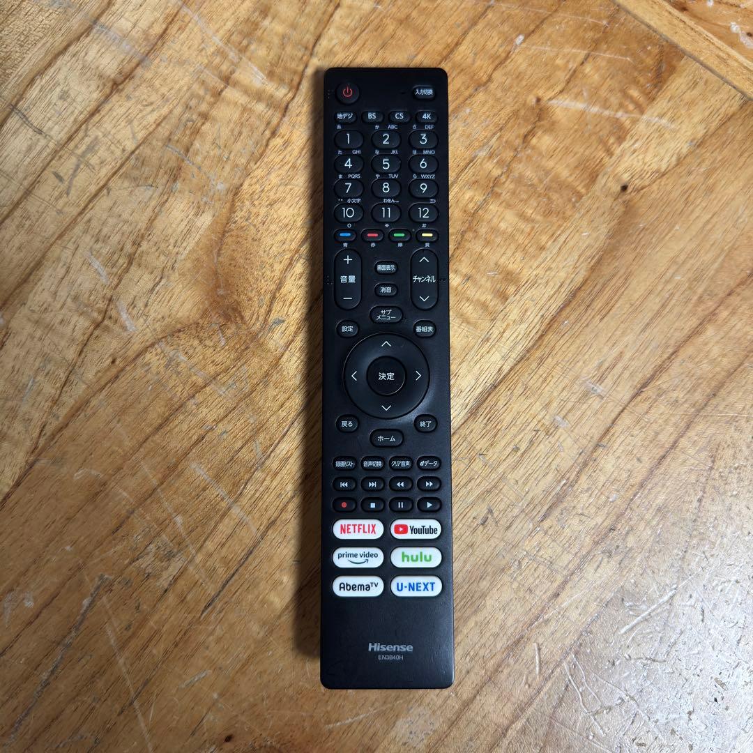 ハイセンス 43V型 液晶テレビ 4Kチューナー内蔵 43A65H 動画アプリ○