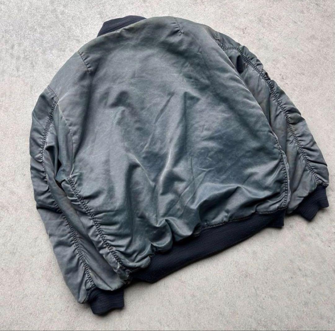 90s USA MA-1 フライト ボンバージャケット フェード グランジ