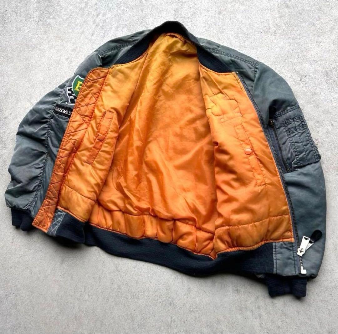 90s USA MA-1 フライト ボンバージャケット フェード グランジ