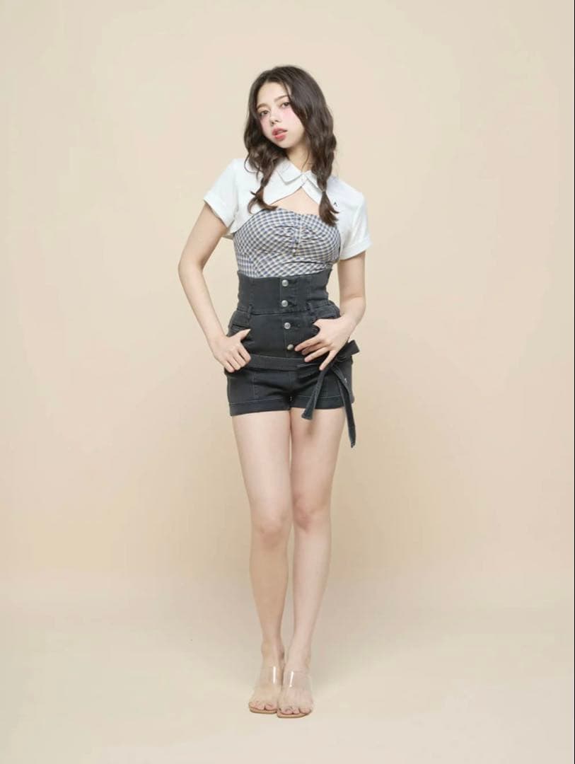 パンツ Highwaist ribbon pants