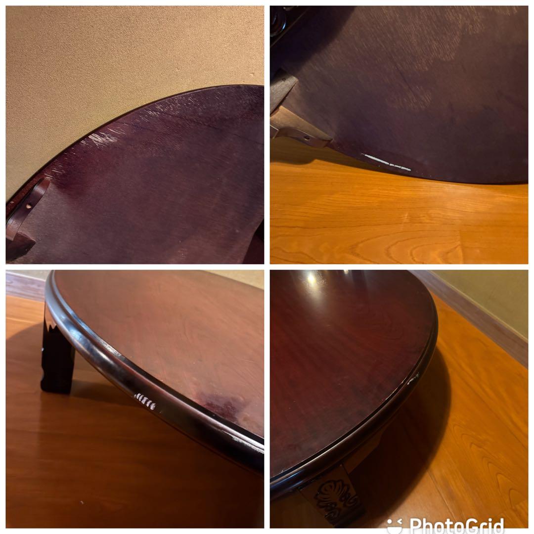 【アンティーク】丸テーブル 折り畳み座卓 センターテーブル ちゃぶ台 円卓