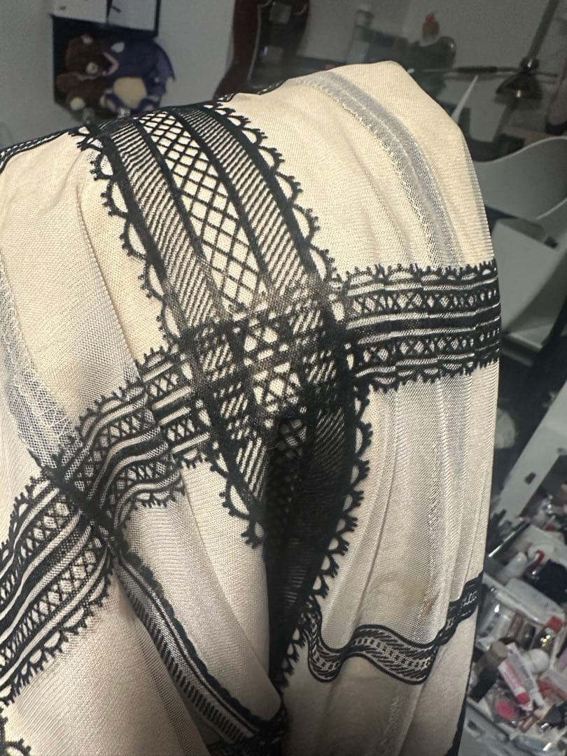 DEA. \" ROBEdeFLEURSチュールチェックフレアロングキャバドレス