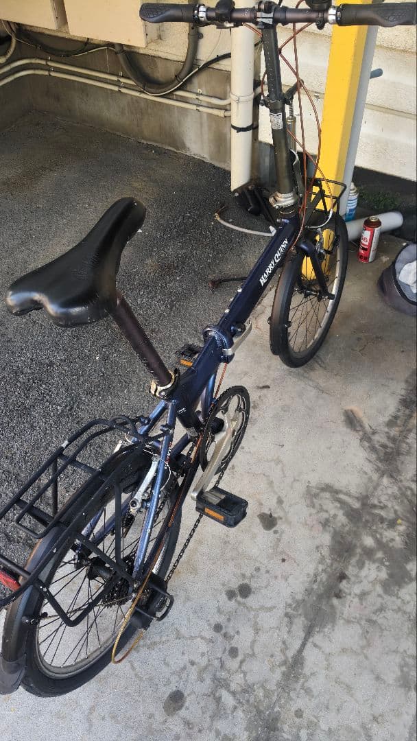 ハードクイーン 折りたたみ自転車 ネイビー