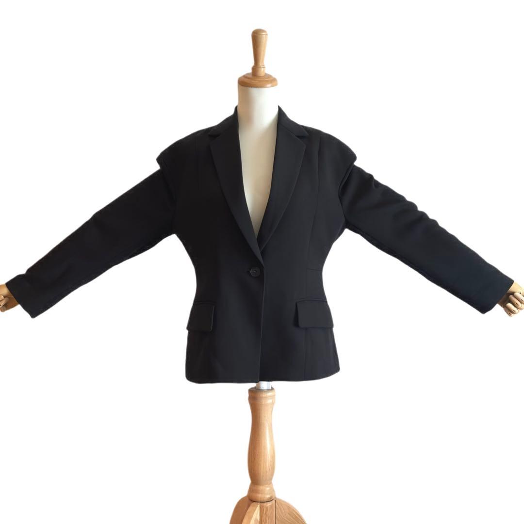 【GEMINI】 Whim Gazette ウエストシェイプジャケット黒24年製