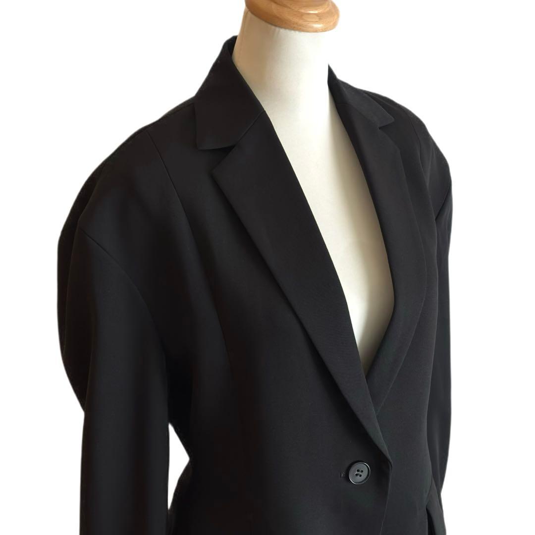 【GEMINI】 Whim Gazette ウエストシェイプジャケット黒24年製