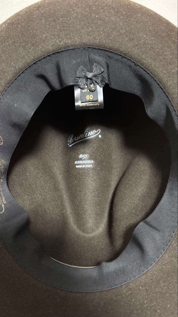 【美品】ボルサリーノ　中折れハット　ラビットウール