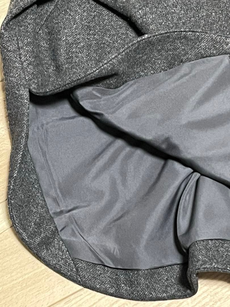 【新品】GU コージーメルトンケープコート M メルトン コート ケープ グレー