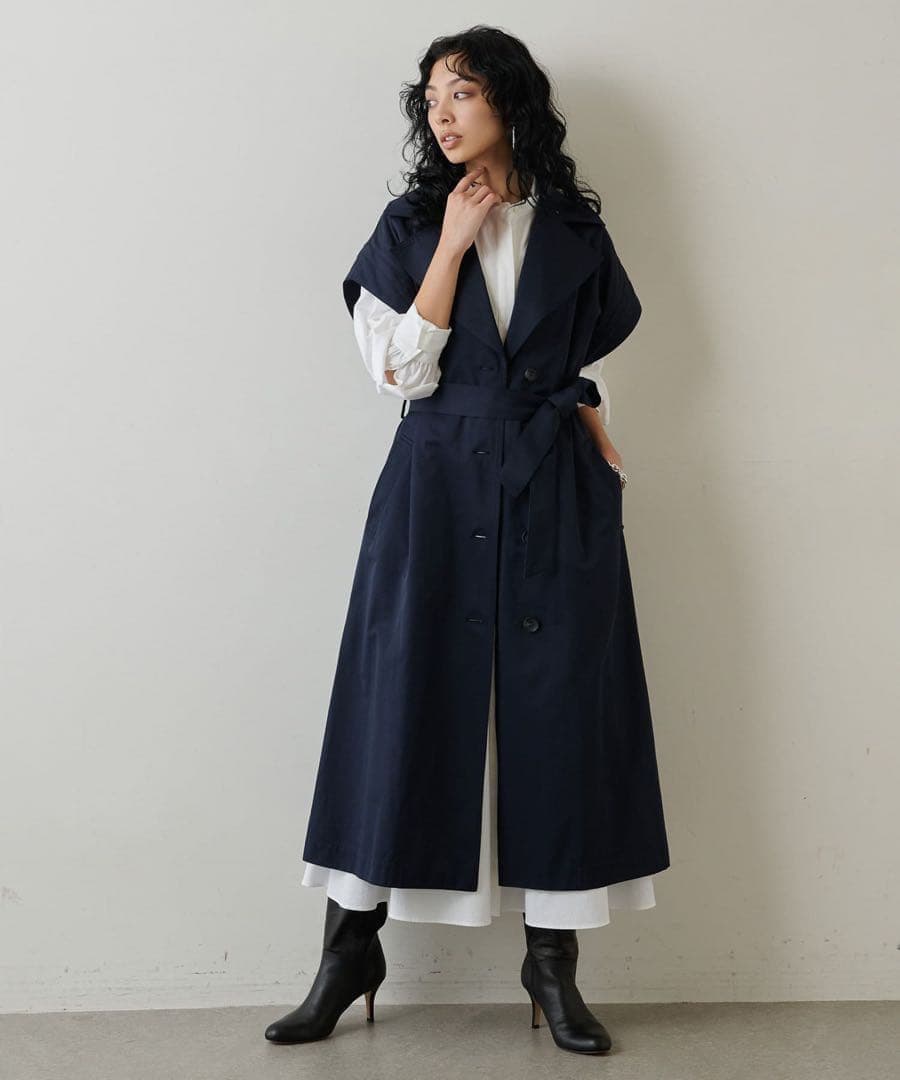 未使用近　ウィムガゼット　【THE PAUSE】2WAYトレンチコート