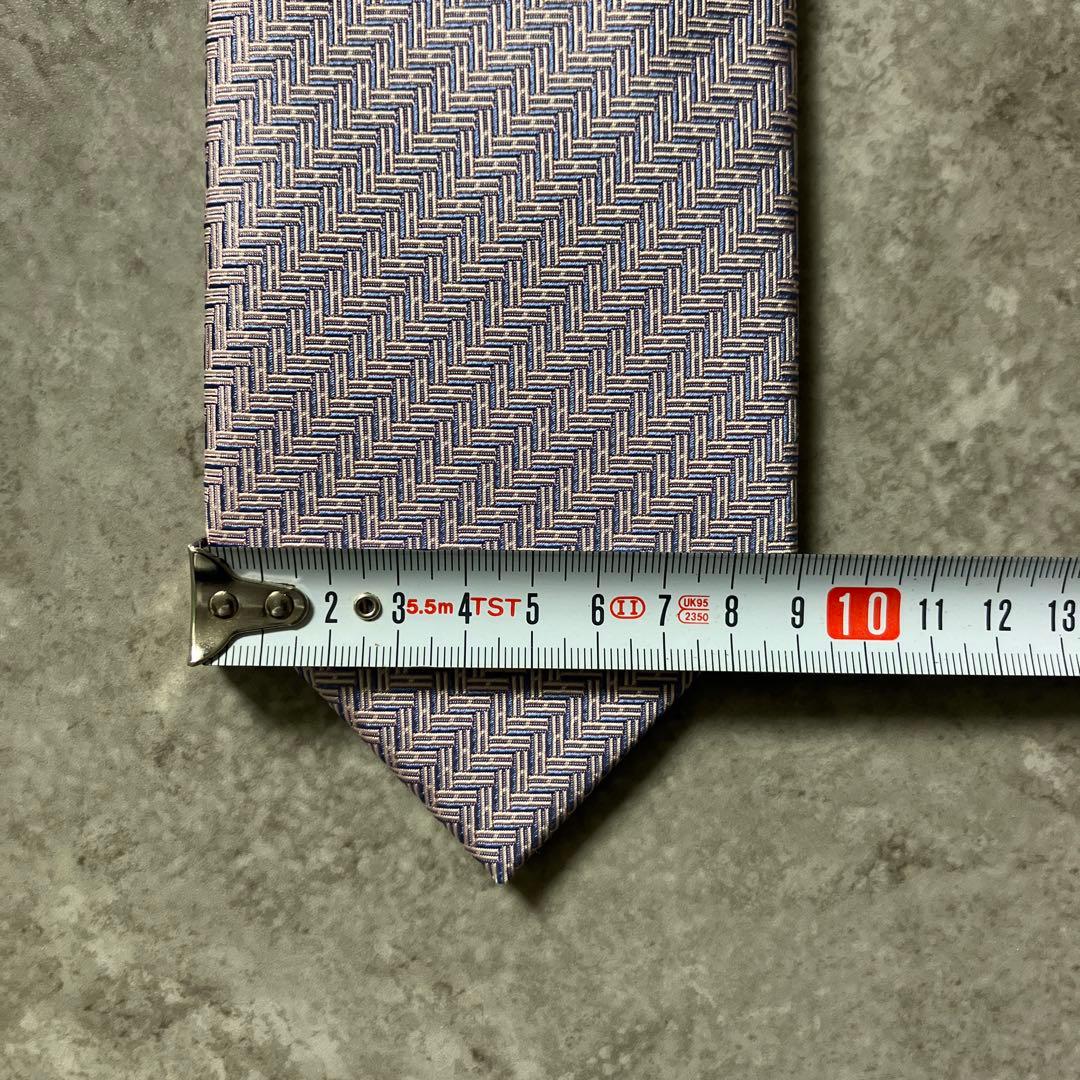 美品 HERMES エルメス ネクタイ H柄 ファソネ ピンク 箱付 シルク
